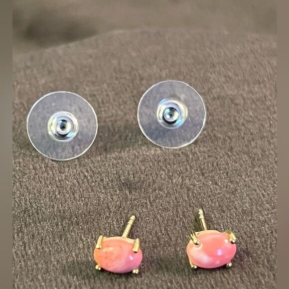 Peach Opal And Sleeping Beauty Turquoise Ring 7 And Earring Set - Picture 8 of 16